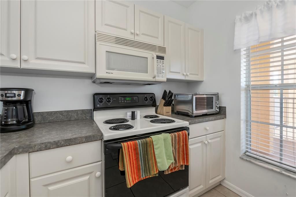 nice cabinet & counter space