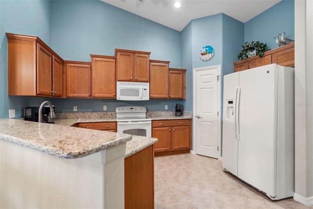 Tons of cabinetry and walk-in pantry.