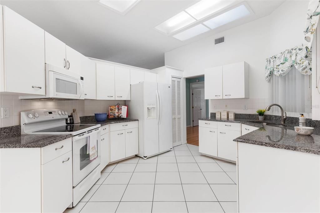 Kitchen with solid surface countertops