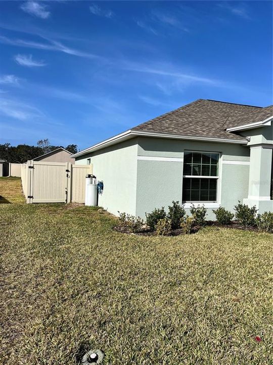 Front yard. Fully gated