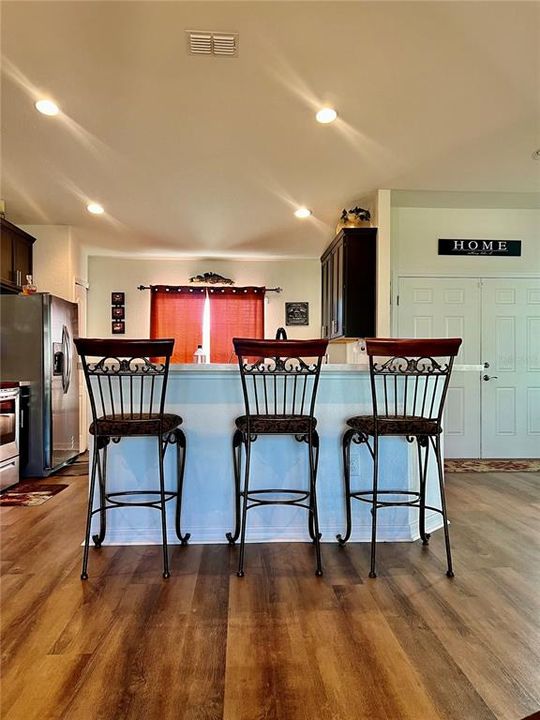 Bar facing kitchen