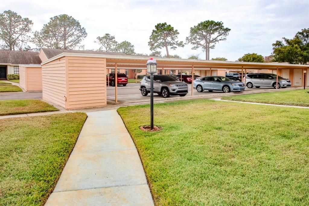 Carport with assigned parkingt space