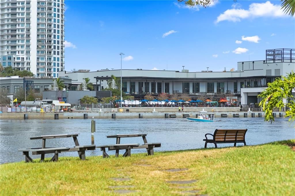 Beautiful view looking back toward Sparkman Wharf