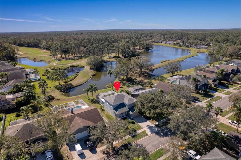 Amazing water views from the back of this property