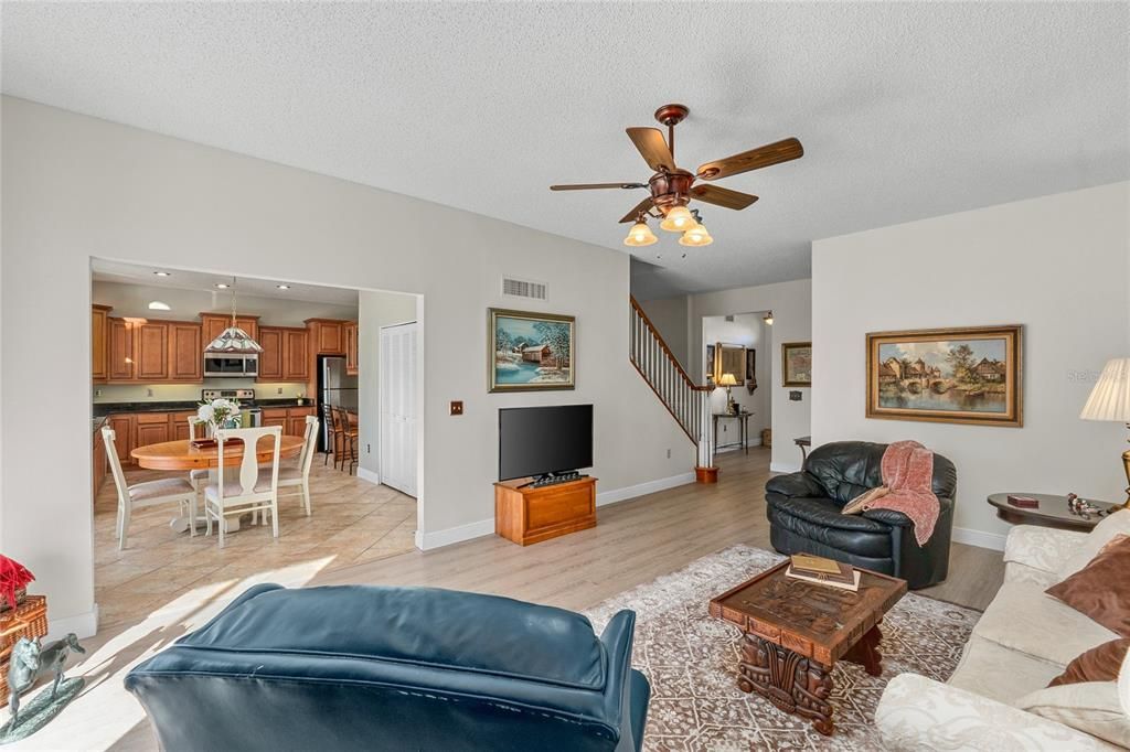 This Family Room is close to the Kitchen