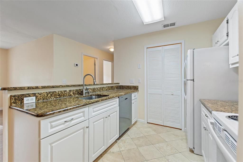 Kitchen with granite counter tops