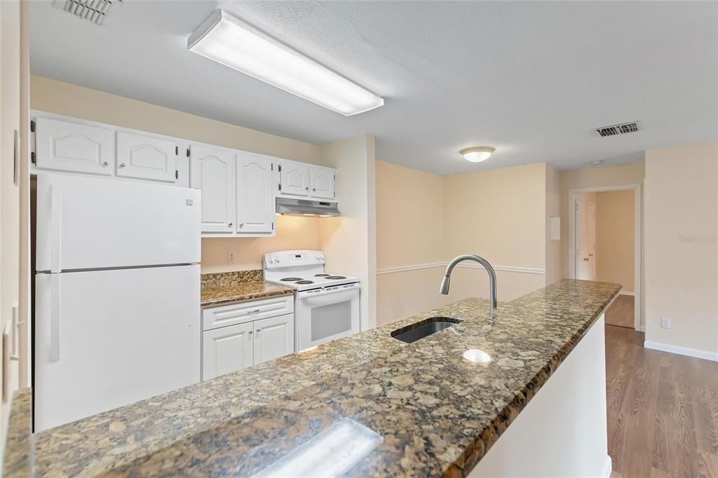 Kitchen with granite counter tops