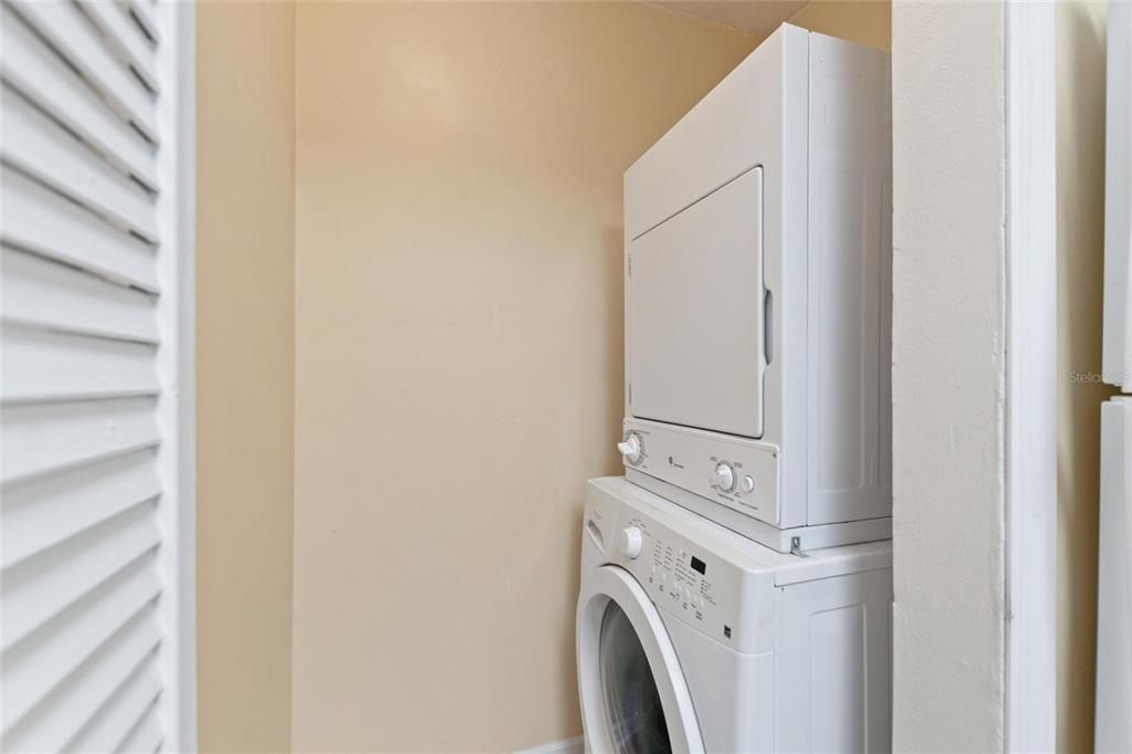 Laundry closet off Kitchen