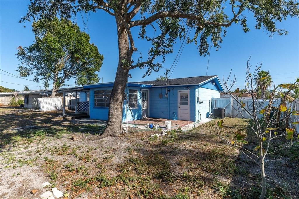 huge fenced backyard