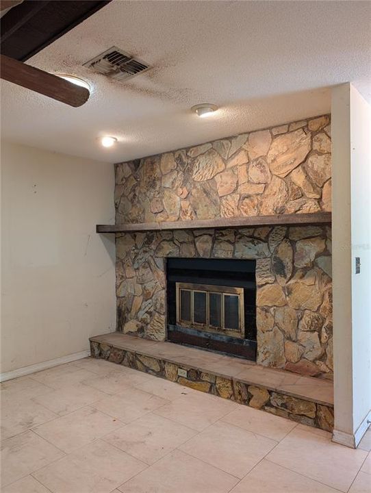 fireplace in living room