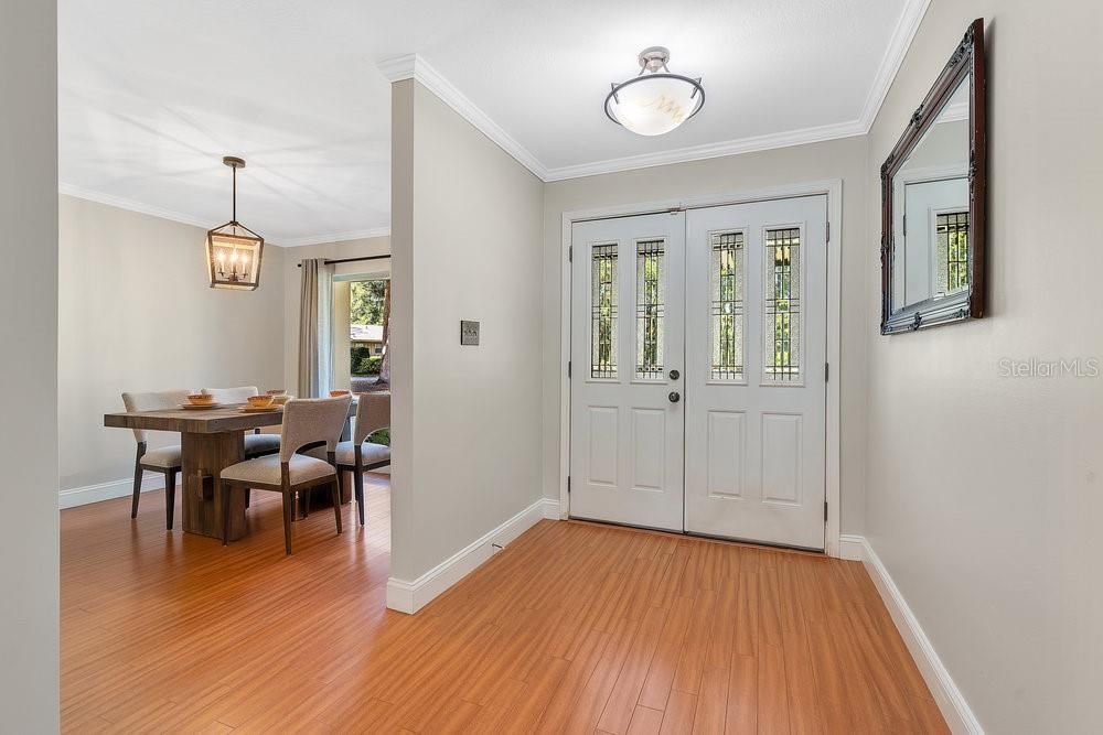 Foyer and Dining Room on the left