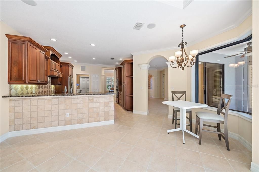 Breakfast Bar and Eating Space in Kitchen