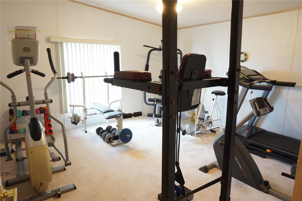 Exercise equipment at clubhouse