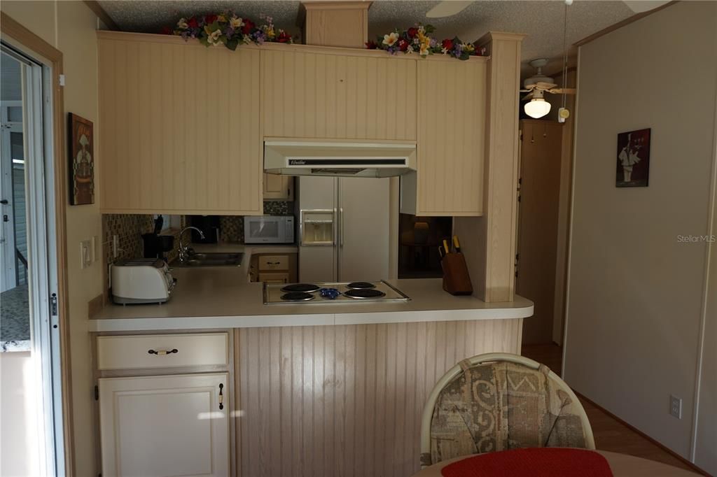 Breakfast nook open to kitchen