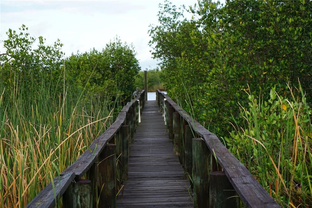 Walkway to boat dock