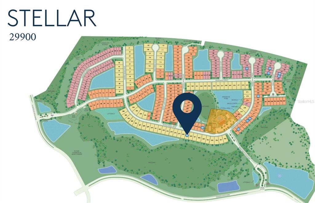 Site map: Lot 299 - Southern facing lanai