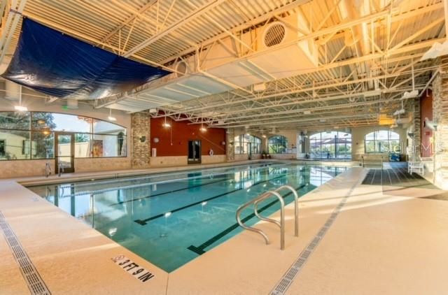 Amazing indoor lap pool equipped for handicap use