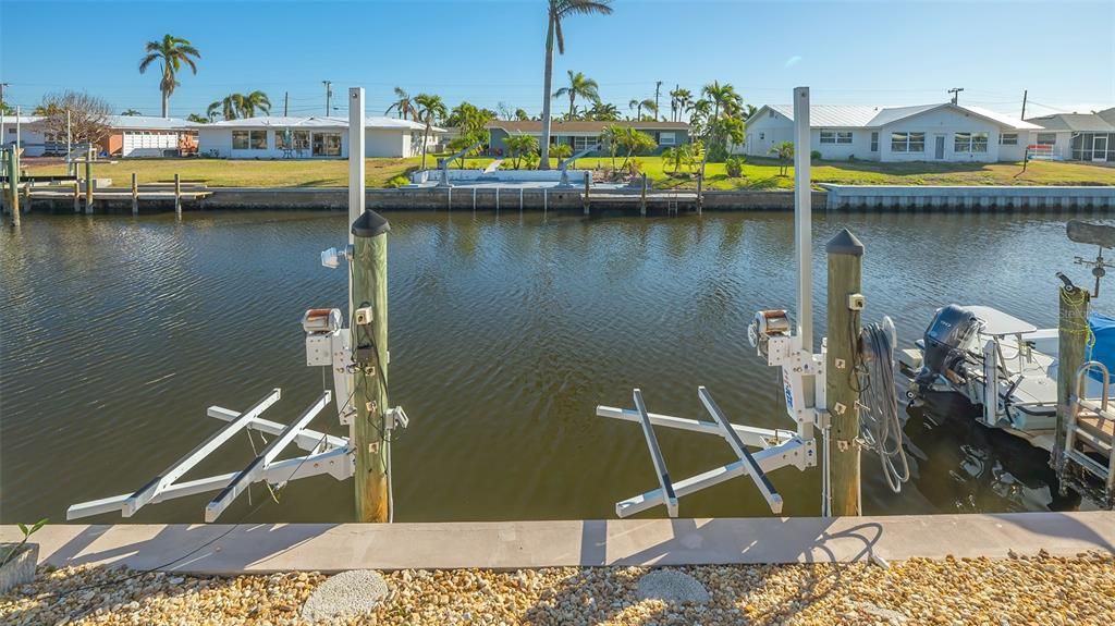 2 jet ski lifts.