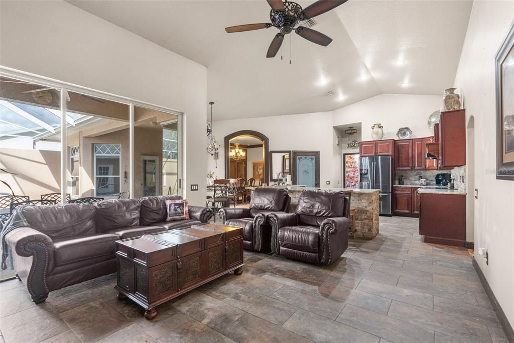 Large open floor plan with high ceilings!