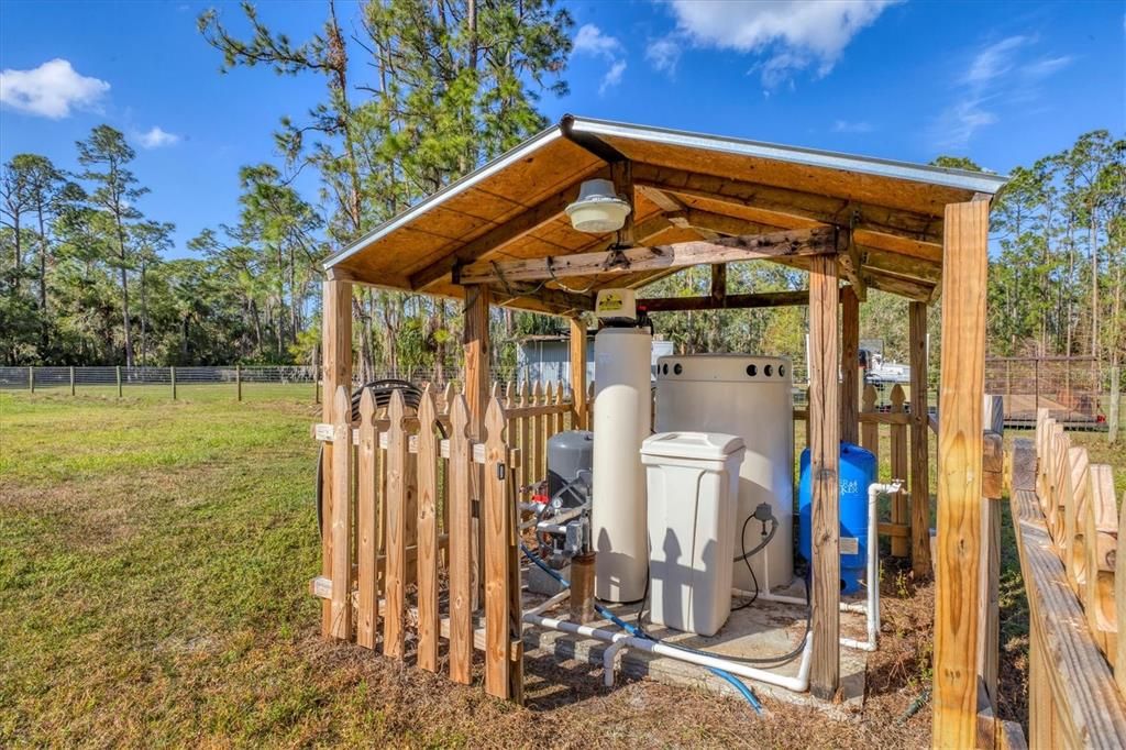 New Well Pump House with De-ionizer Equipment and 30A RV Hookup