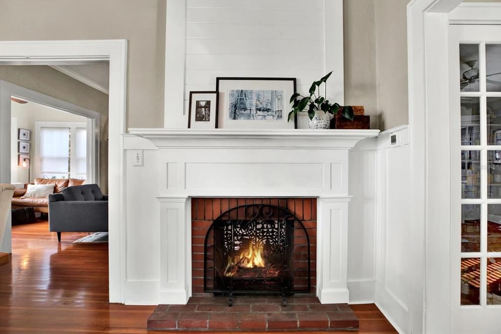 2 side of fireplace