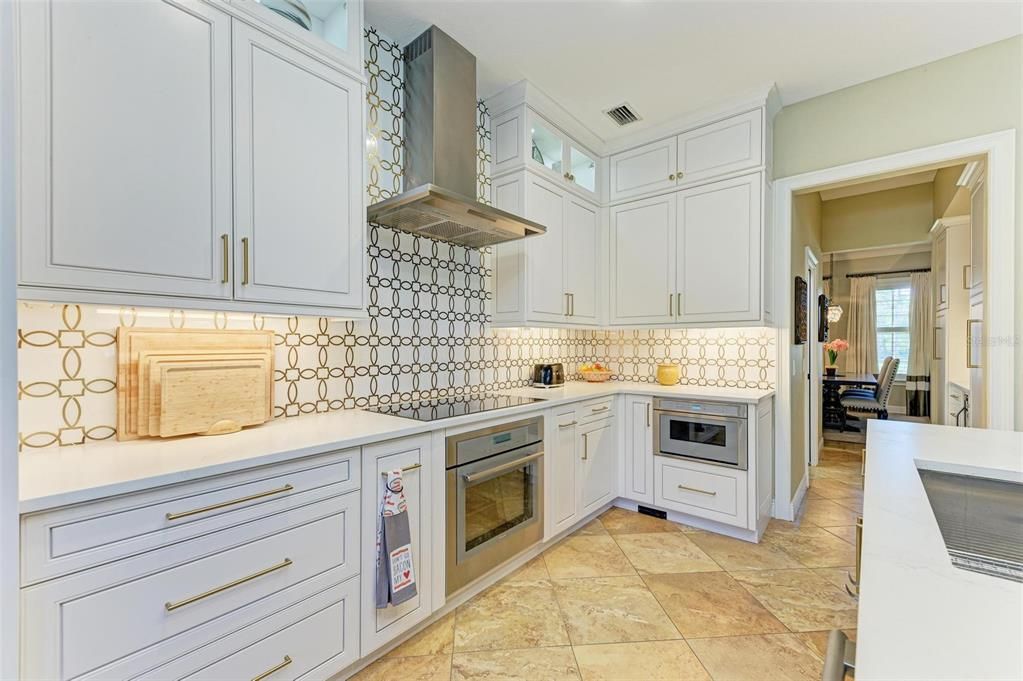 remodeled kitchen with the most stunning backsplash