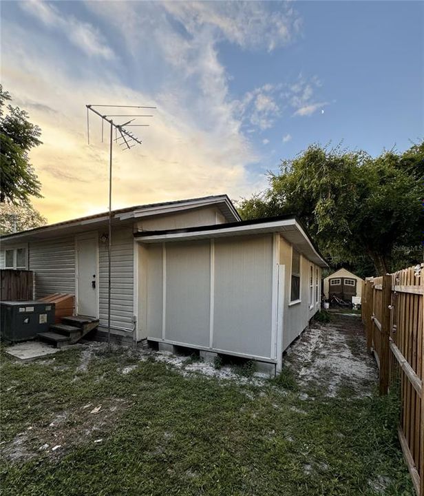 Unit B Entrance (pre-rock walkway)