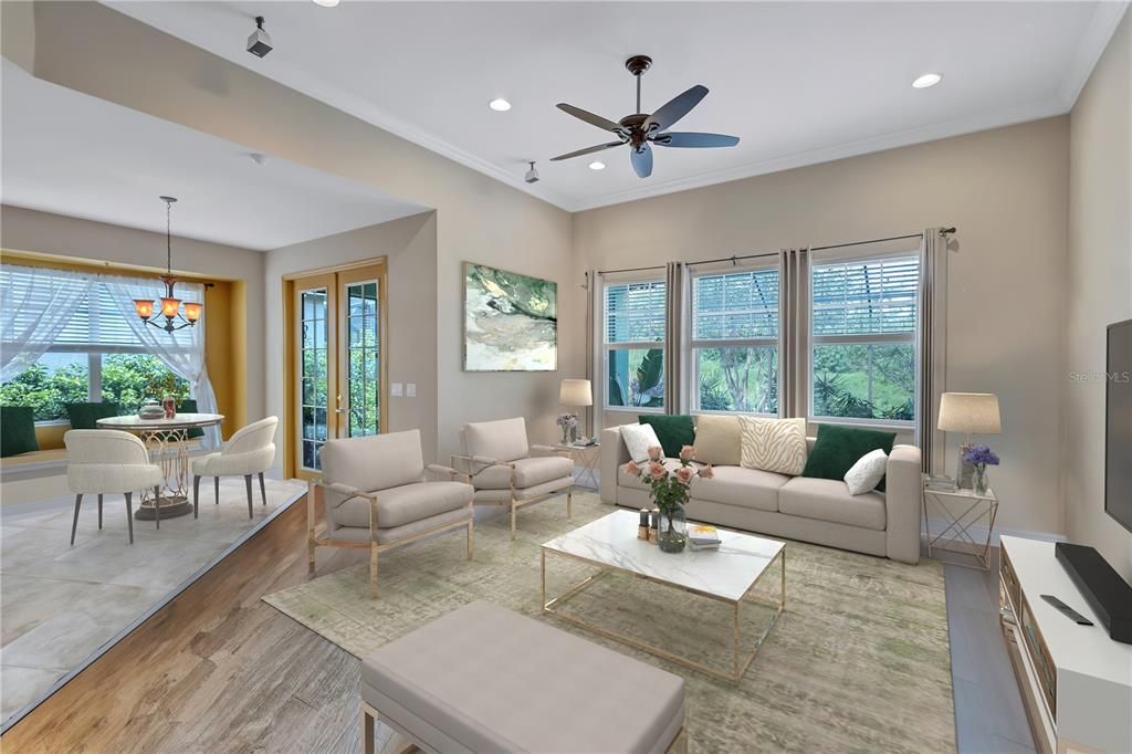 Living room with lots of natural light