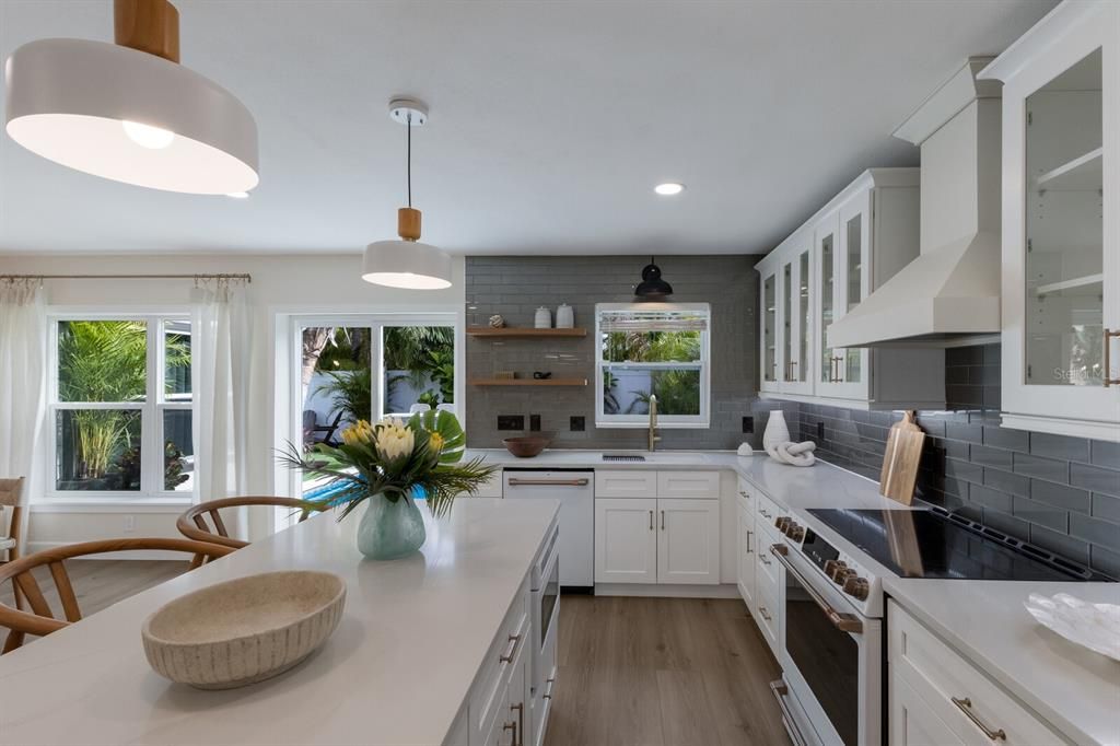 Tile backsplash adds the perfect touch