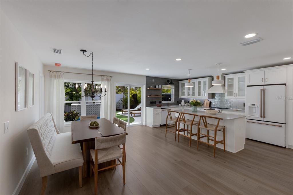 Perfect space to entertain!  Dining room is open to the stellar kitchen