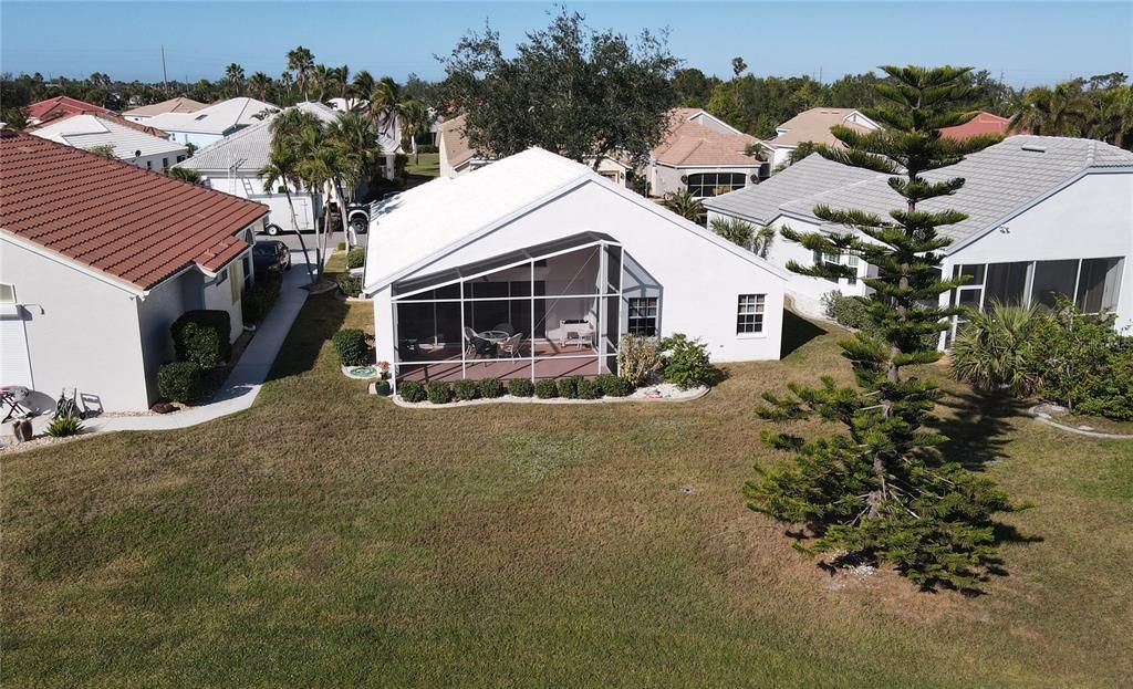 Rear aerial view of home