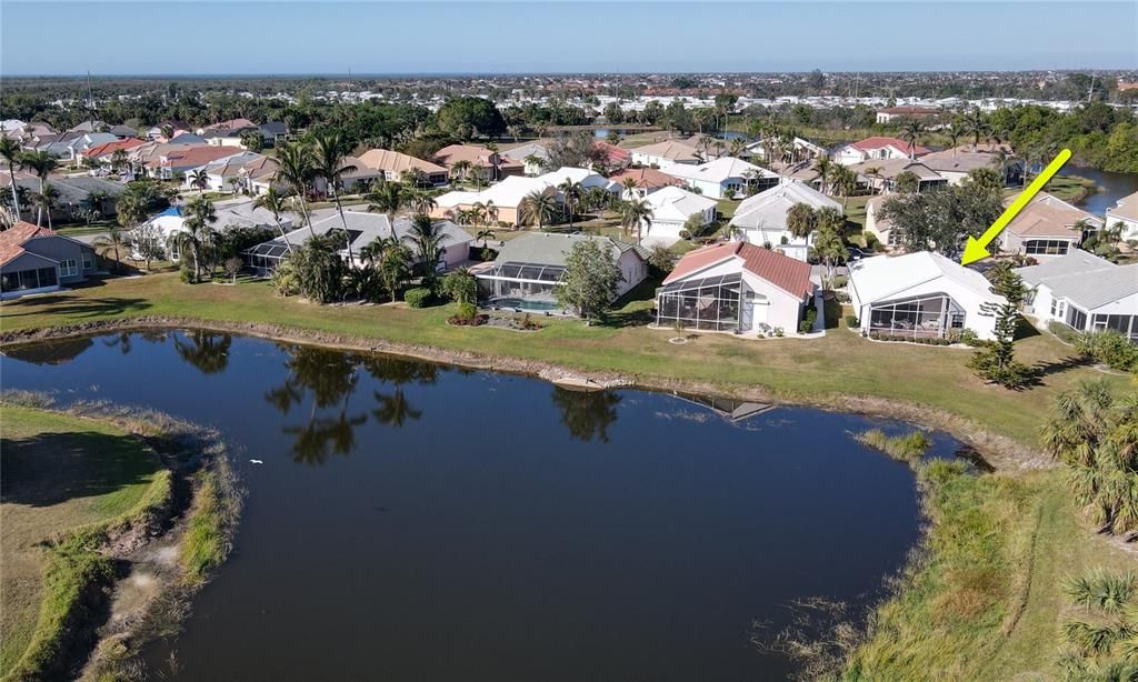 Rear aerial view of home