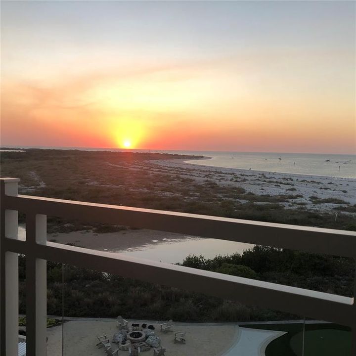 Sunset from deck