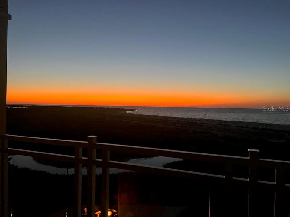 Sunset from deck