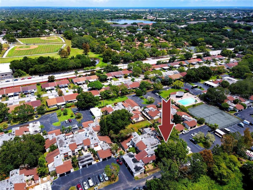 Aerial Sunset Groves 1881 N Hercules Ave, Clearwater, FL