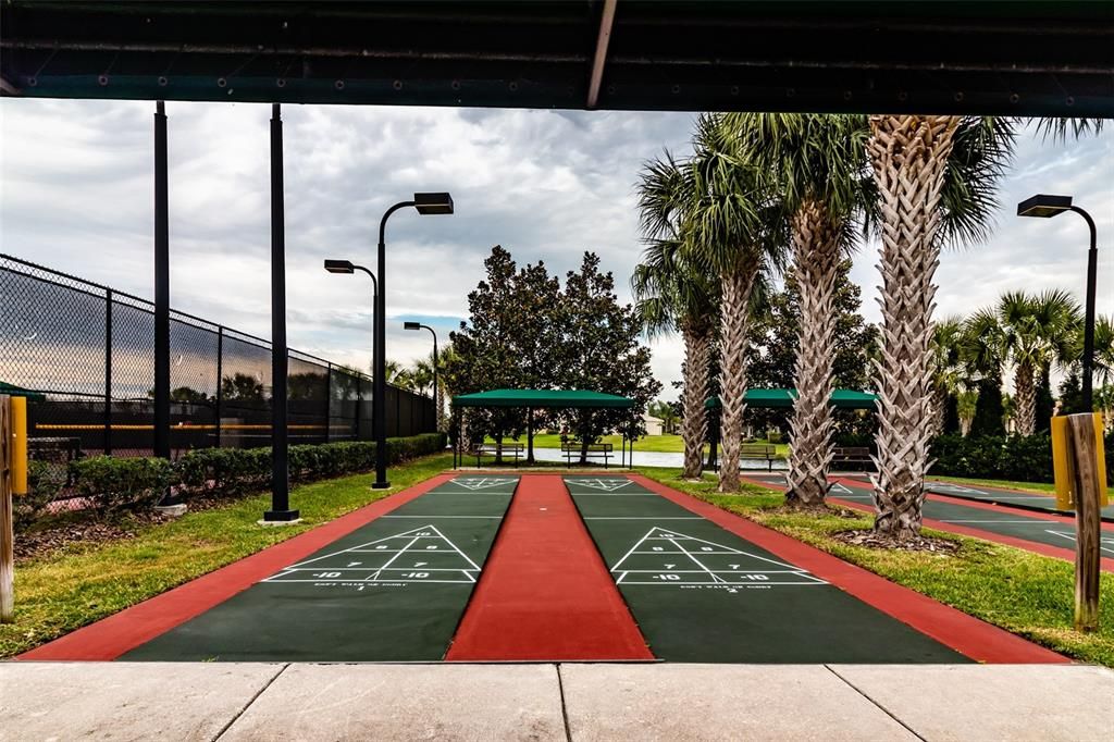 4 shuffleboard courts