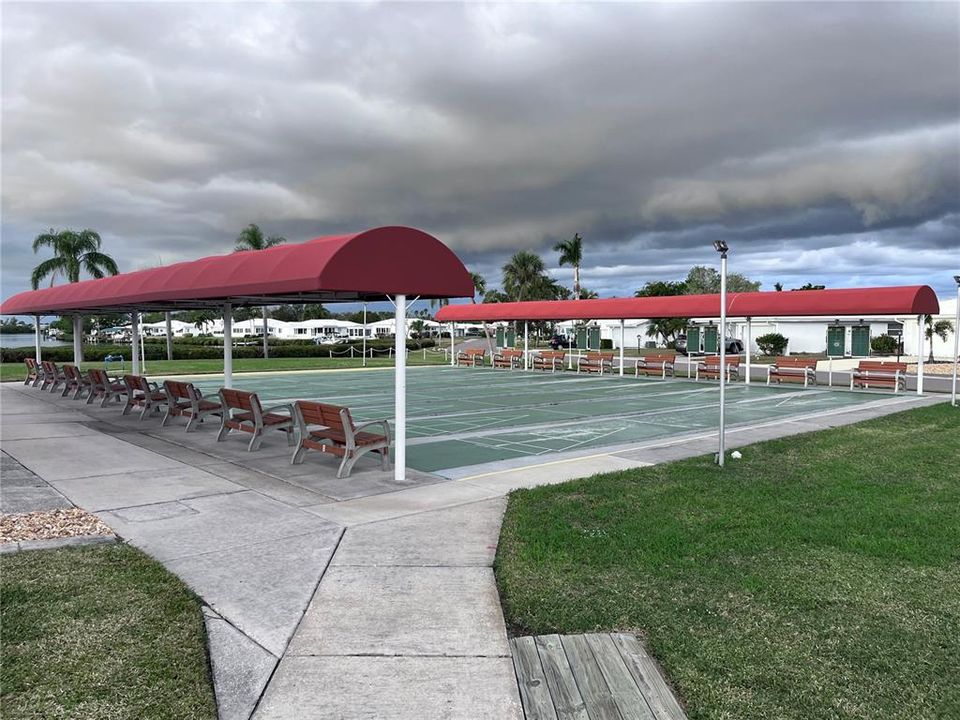 Shuffleboard courts at clubhouse