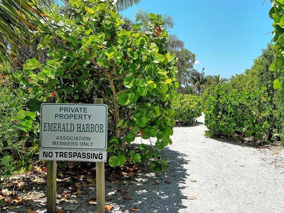 Entrance to private beach access.