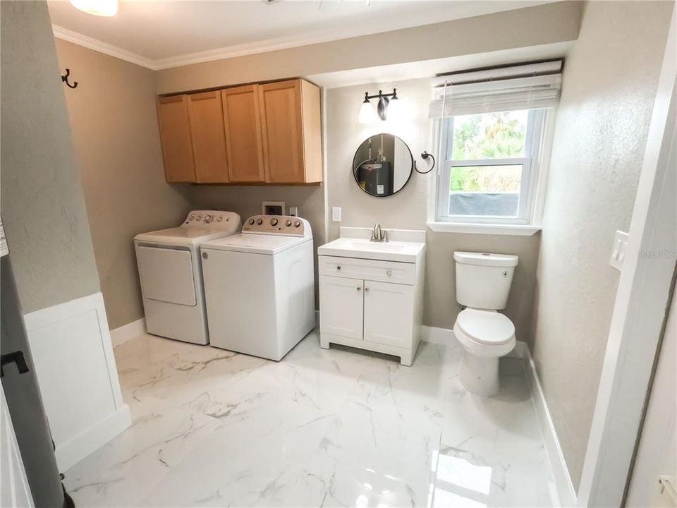 Bathroom #3 with washer and dryer