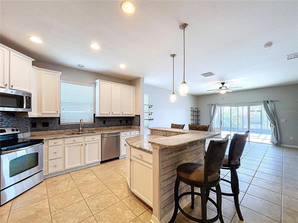 Open concept with living room