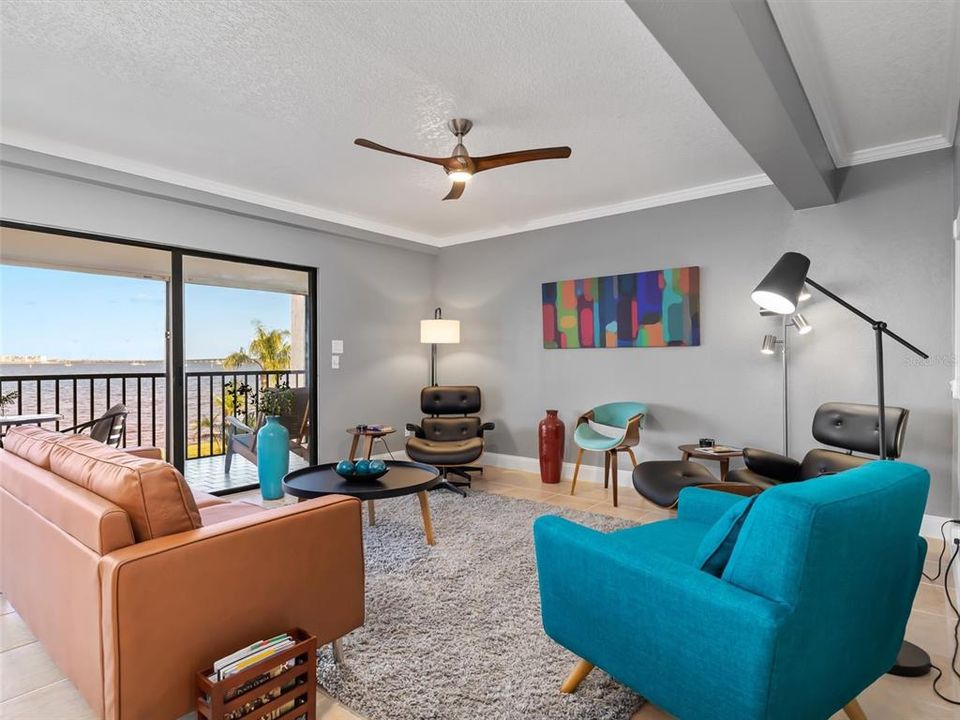 Living Room with views of the Harbor