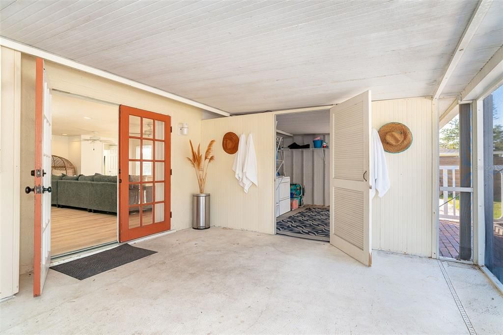 Main House Lanai and entrance to Laundry Room