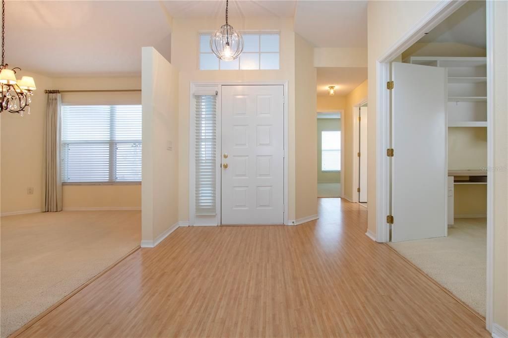 Foyer with updated laminate flooring