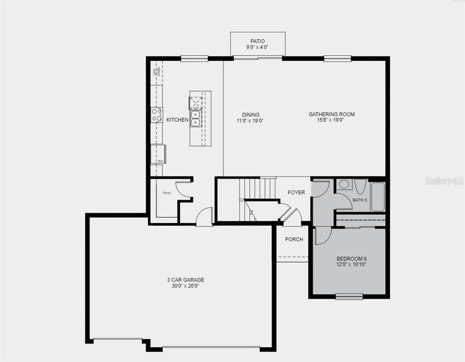 Structural options added:  Bed and bath on first floor