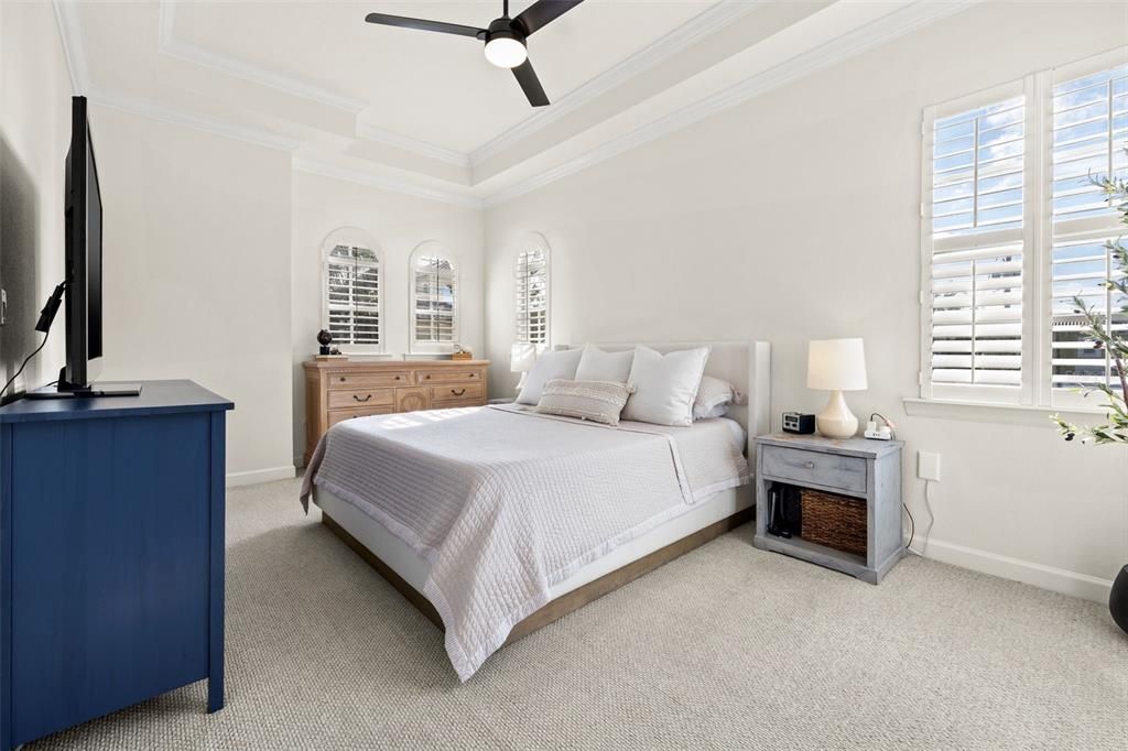 Primary Ensuite with Walk in Closet and Tray Ceilings