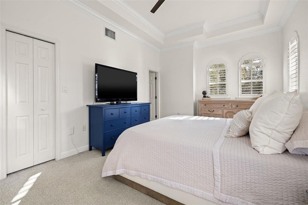 Primary Ensuite with Walk in Closet and Tray Ceilings