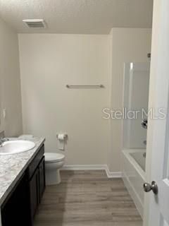 Oversized guest bathroom.