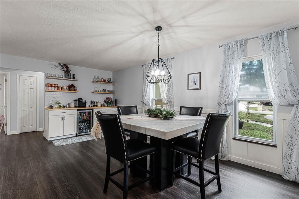 Dining Room with Bar Area