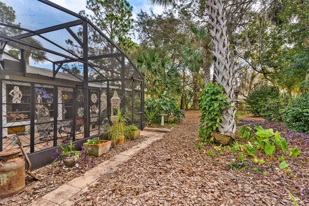 Mature Landscaping rear of Home