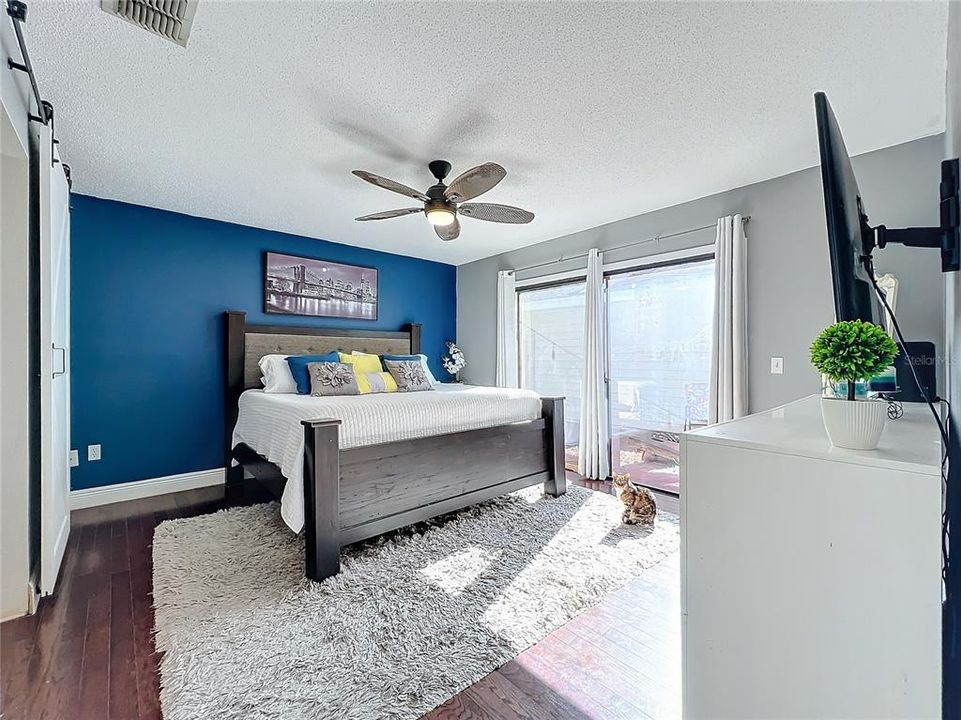 Primary Bedroom with Sliding Door to Side Patio